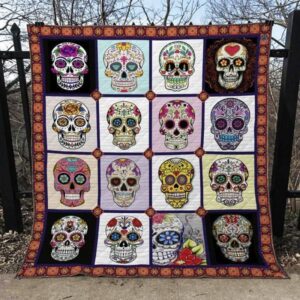Skull Quilt Blanket Ver 42  Quilt